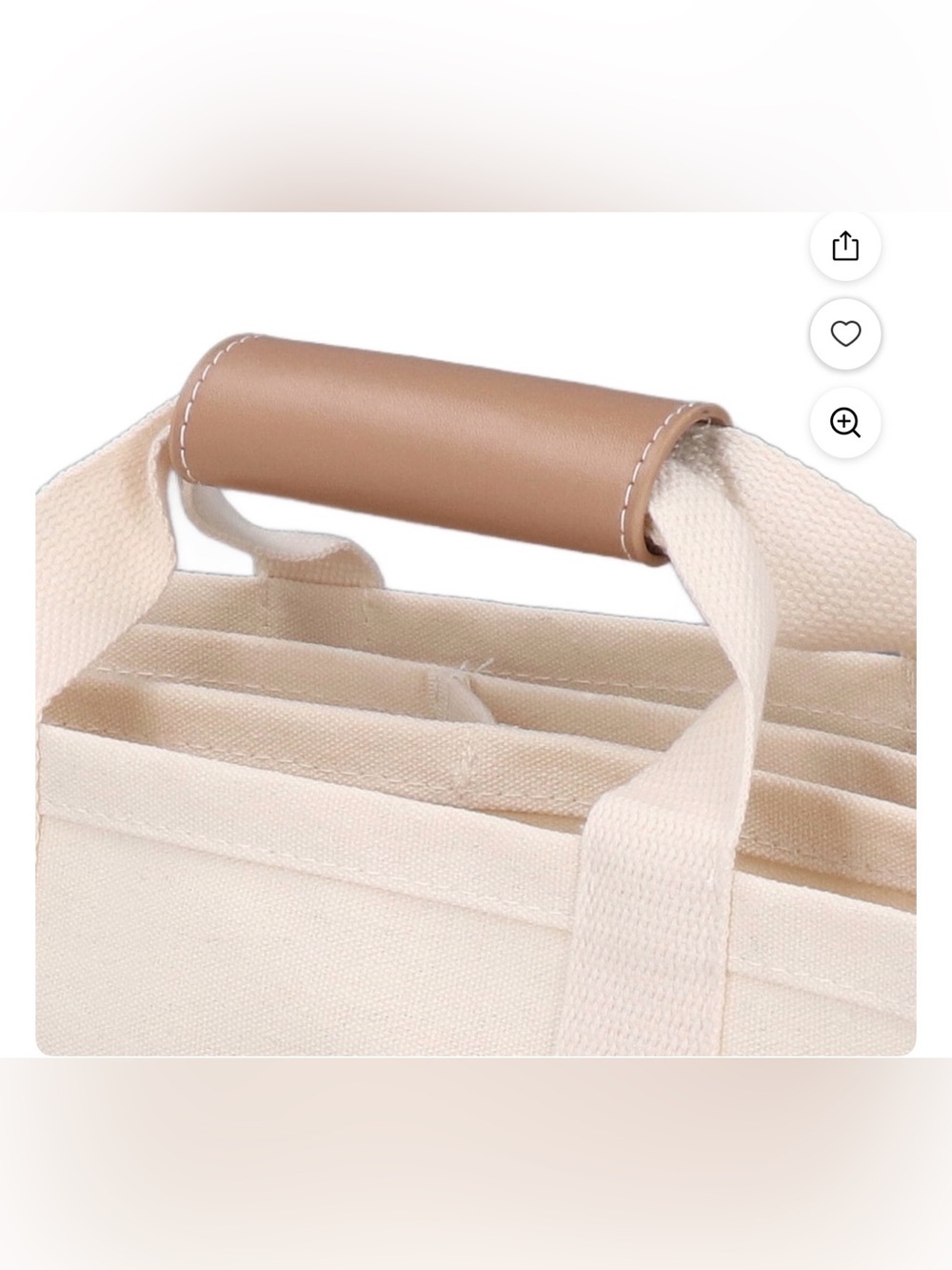 CANVAS CROSSBODY TOTE OR Large Capacity Multi Pocket Handbag INSERT FOR TOTE NEW - Picture 8 of 13